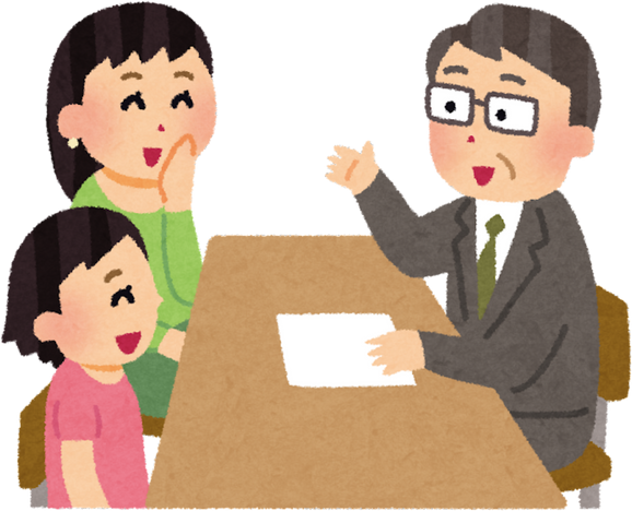 Parent-Teacher Conference Illustration with Elementary School Child